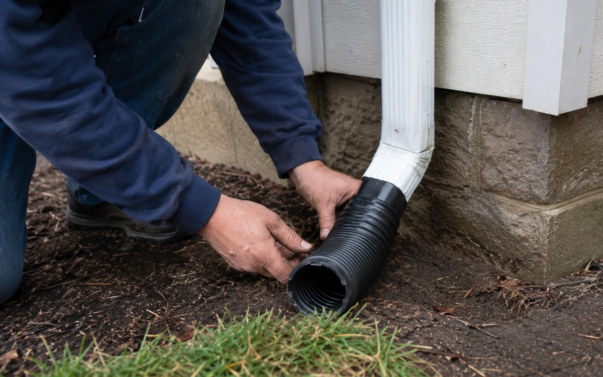 Downspout drainage contractor